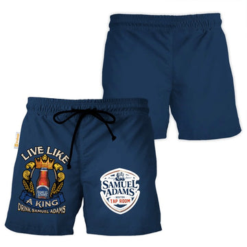 Samuel Adams Blue Basic Swim Trunks - VinoVogue.com