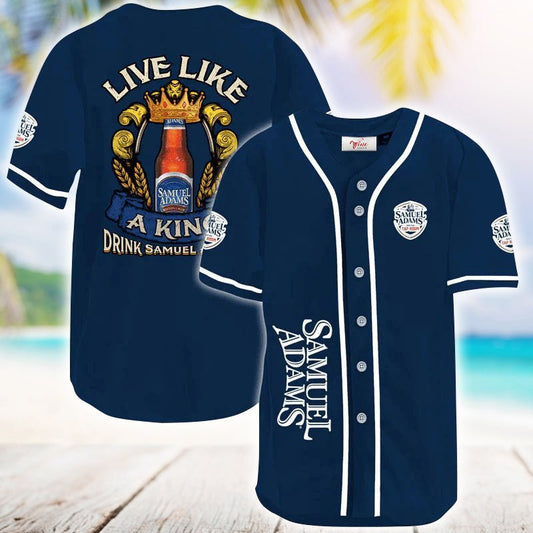 Samuel Adams Live Like A King Baseball Jersey - VinoVogue.com