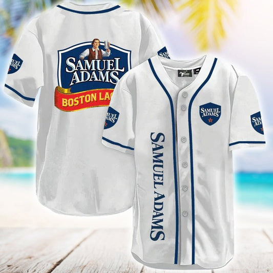 Samuel Adams White Baseball Jersey - VinoVogue.com