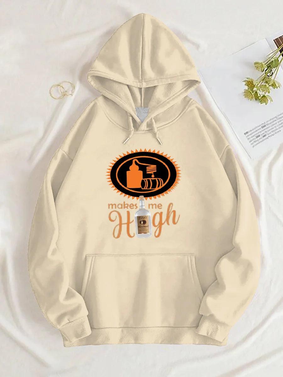 Tito's Makes Me High Basic Beige Hoodie