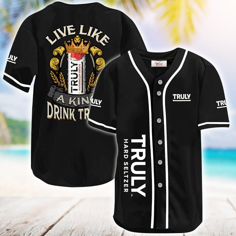 Truly Hard Seltzer Live Like A King Baseball Jersey - VinoVogue.com