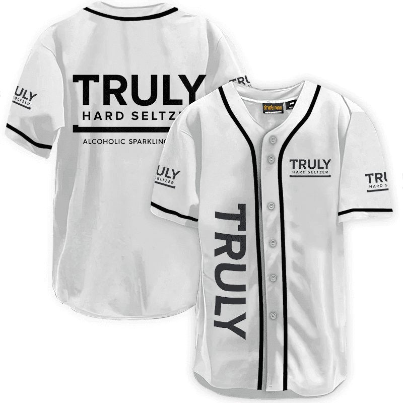 Truly Hard Seltzer White Baseball Jersey - VinoVogue.com