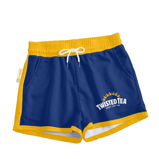 Twisted Tea Blue Basic Women's Casual Shorts - VinoVogue.com