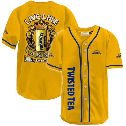 Twisted Tea Live Like A King Baseball Jersey - VinoVogue.com