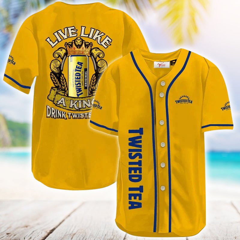 Twisted Tea Live Like A King Baseball Jersey - VinoVogue.com