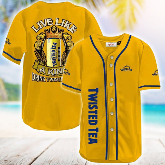 Twisted Tea Live Like A King Baseball Jersey - VinoVogue.com