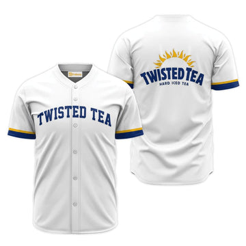 Twisted Tea White Jersey Shirt - VinoVogue.com