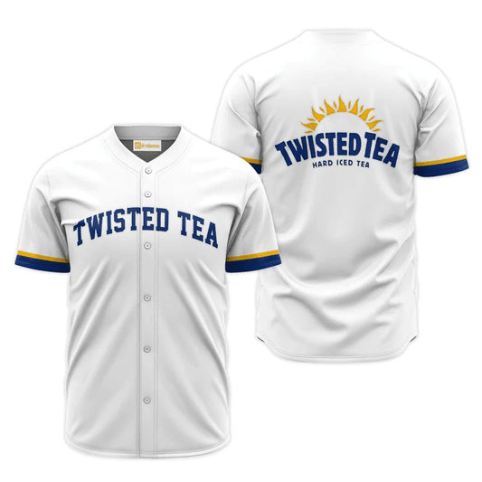 Twisted Tea White Jersey Shirt - VinoVogue.com