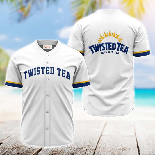 Twisted Tea White Jersey Shirt - VinoVogue.com