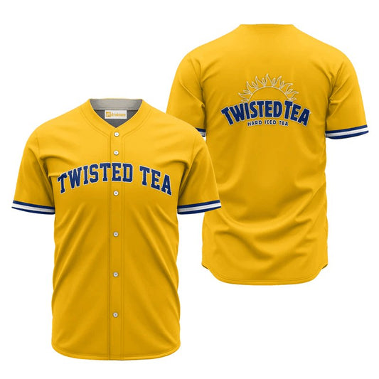 Twisted Tea Yellow Basic Jersey Shirt - VinoVogue.com