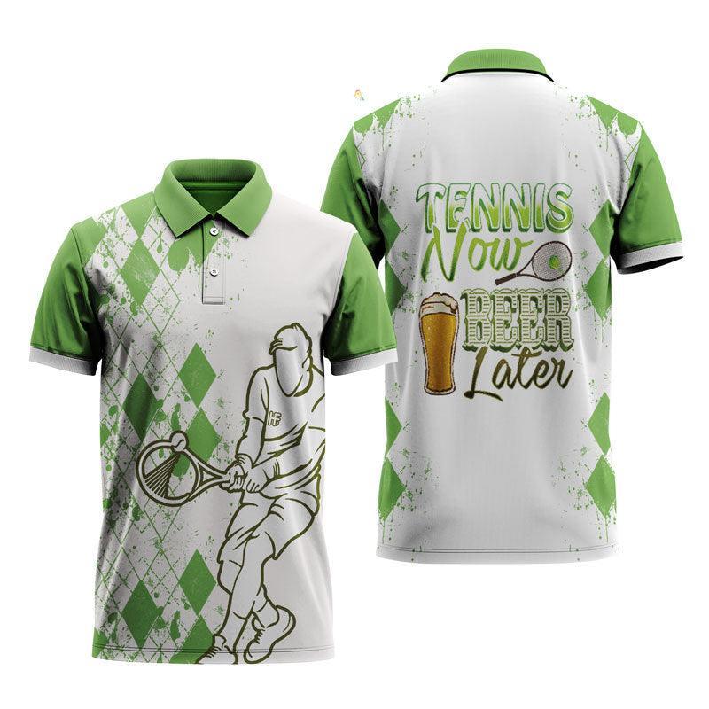 Tennis Now Beer Later Polo Shirt
