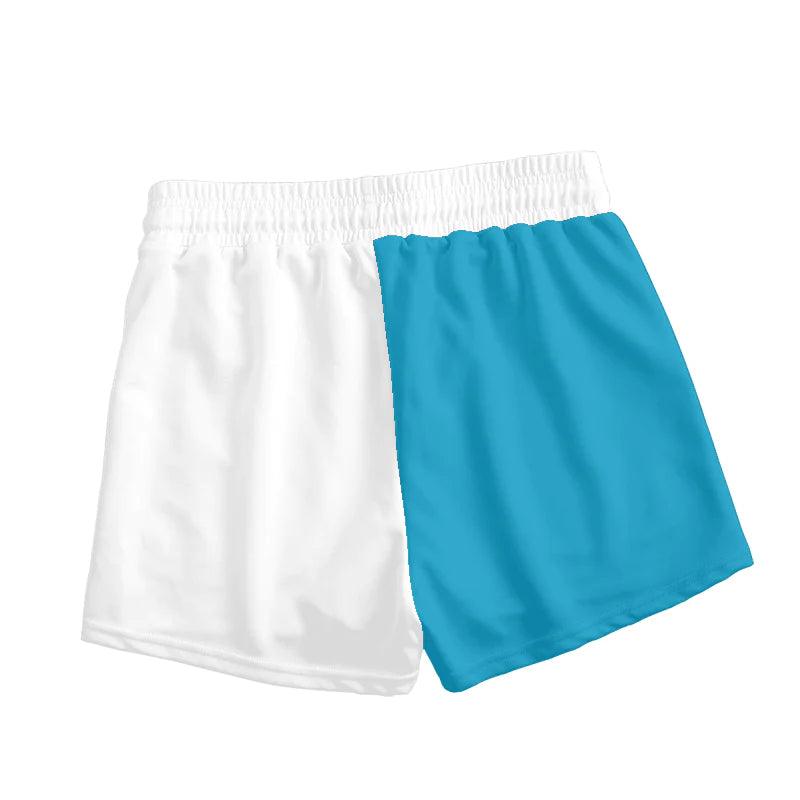 Angry Orchard Blue And White Women's Casual Shorts - VinoVogue.com