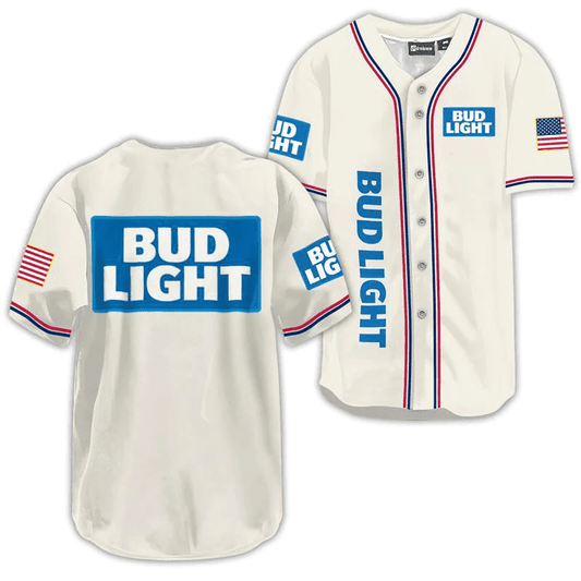 Bud Light USA Flag Baseball Jersey