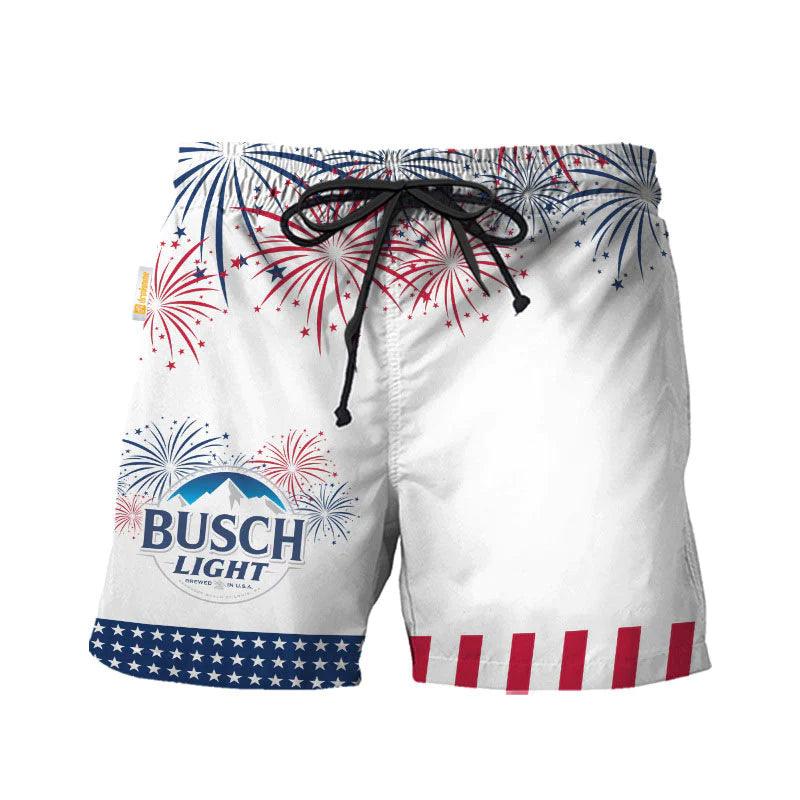 Busch Light American Independence Day Swim Trunks - VinoVogue.com