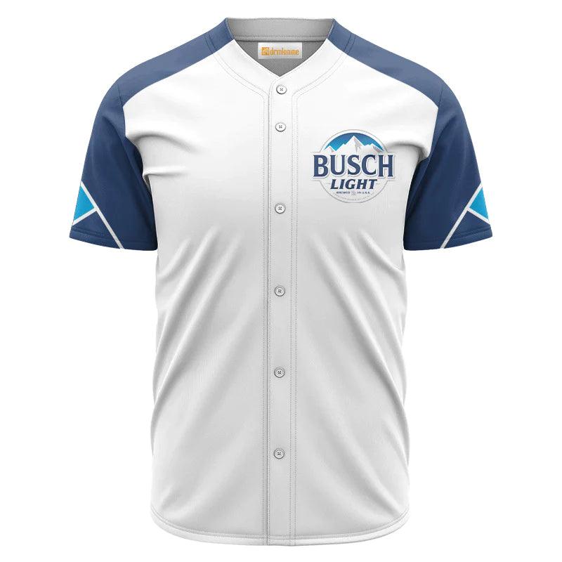 Busch Light White And Blue Jersey Shirt - VinoVogue.com