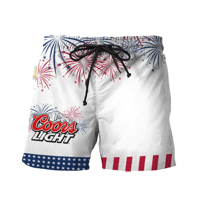 Coors Light American Independence Day Swim Trunks - VinoVogue.com