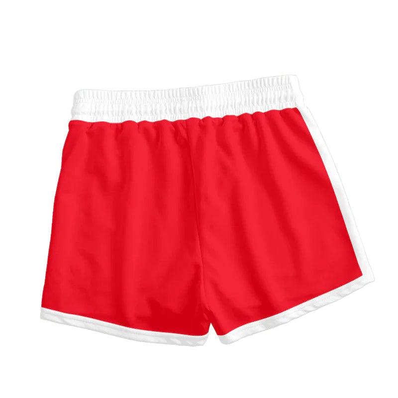 Coors Light Red Basic Women's Casual Shorts - VinoVogue.com