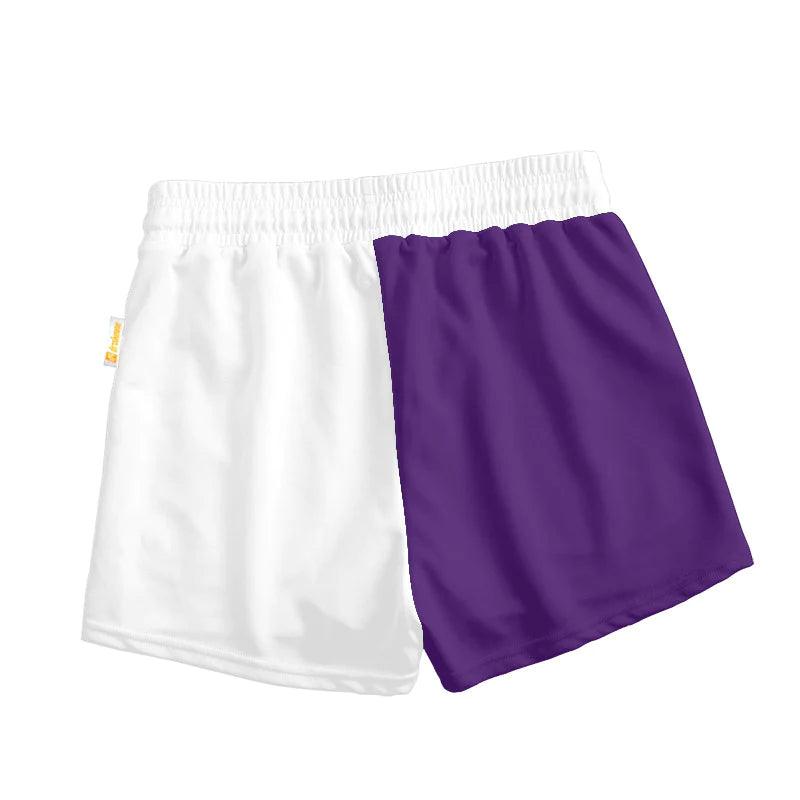 Crown Royal Purple And White Women's Casual Shorts - VinoVogue.com