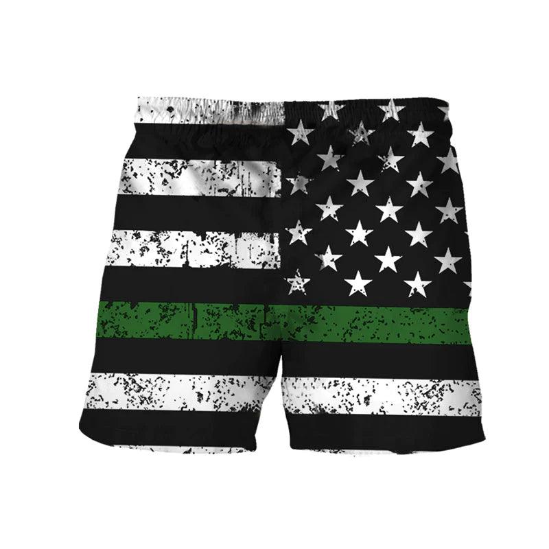 Jagermeister USA Flag Swim Trunks - VinoVogue.com