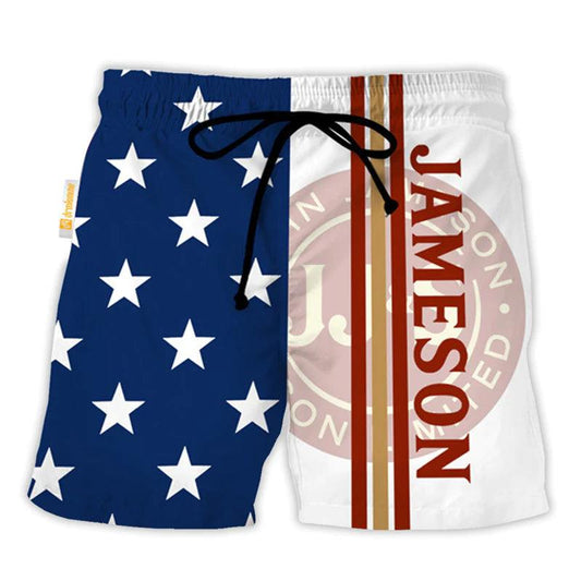 Jameson American Flag Swim Trunks - VinoVogue.com