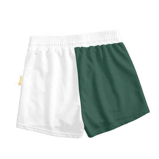 Jameson Green And White Women's Casual Shorts - VinoVogue.com