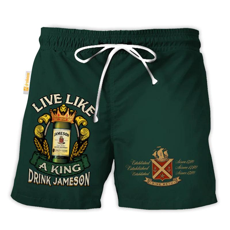 Jameson Green Black Basic Swim Trunks - VinoVogue.com