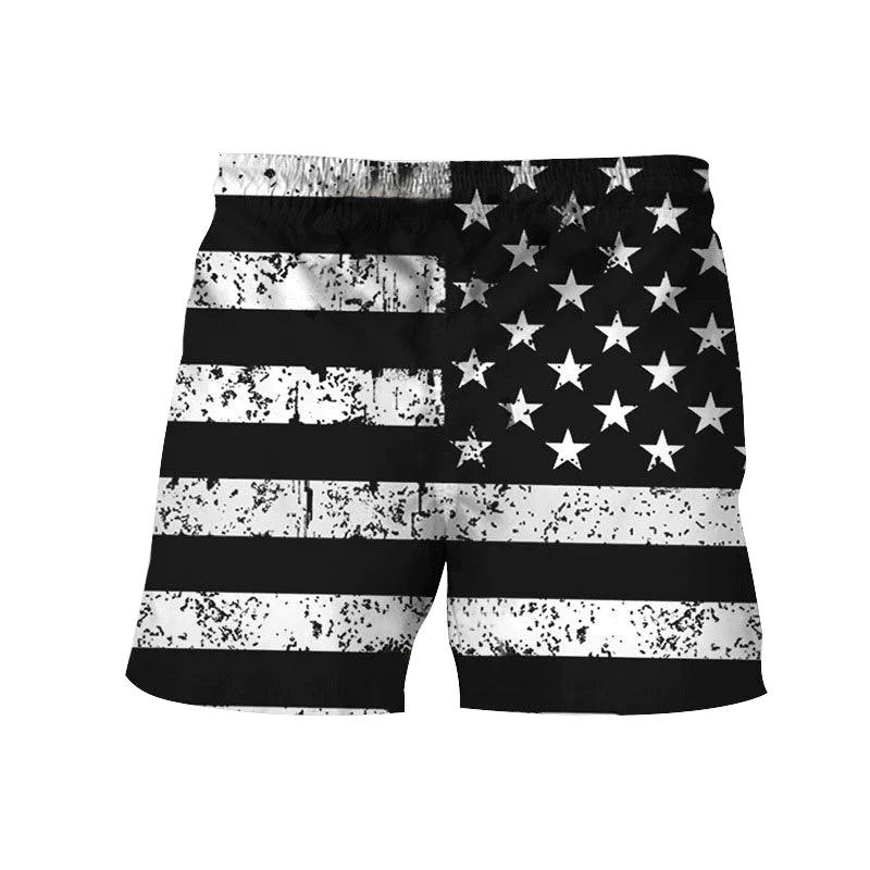 Kraken USA Flag Swim Trunks - VinoVogue.com