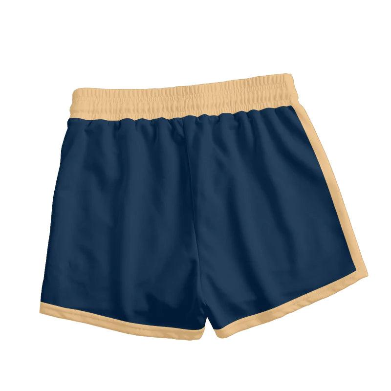 Miller Lite Blue Basic Women's Casual Shorts - VinoVogue.com