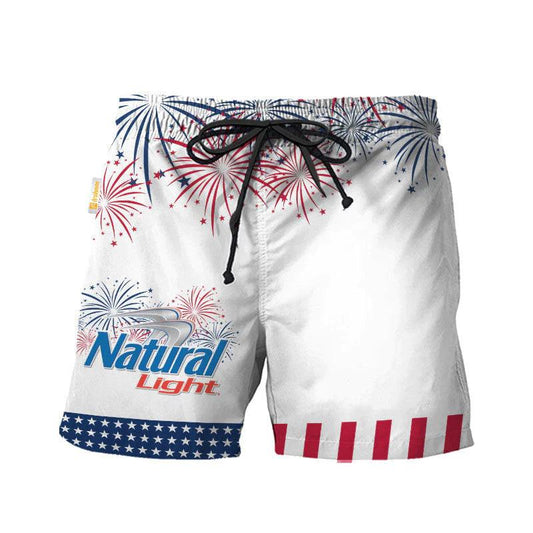 Natural Light American Independence Day Swim Trunks - VinoVogue.com