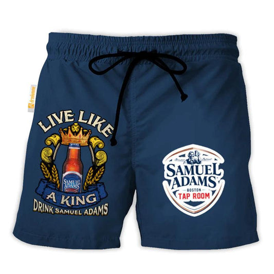 Samuel Adams Blue Basic Swim Trunks - VinoVogue.com