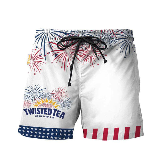 Twisted Tea American Independence Day Swim Trunks - VinoVogue.com